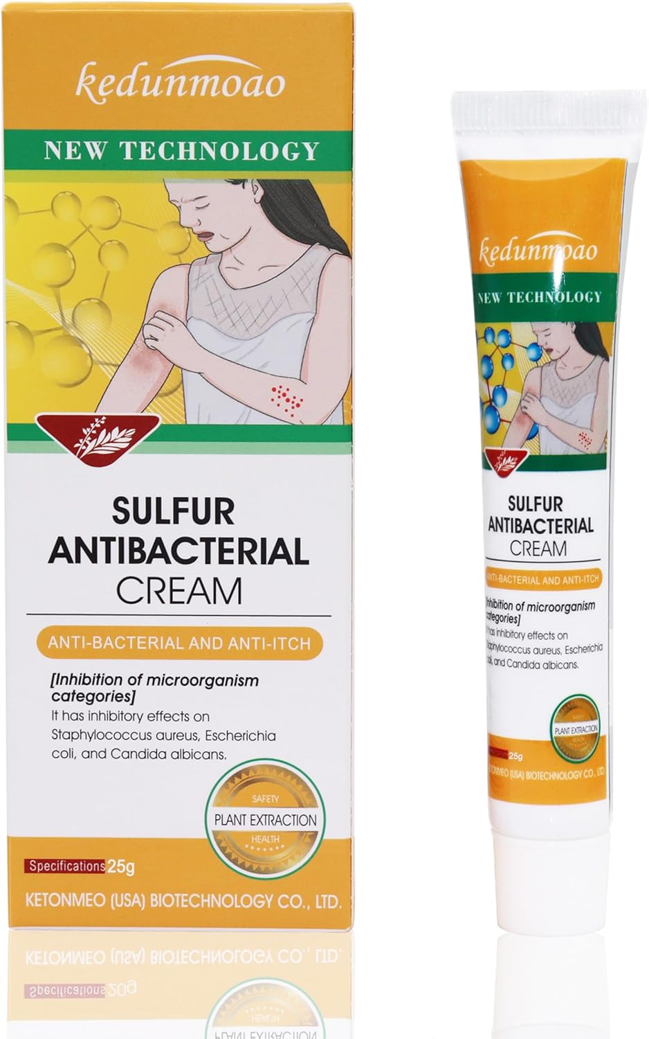 Sulphur Ointment 20g, Antibacterial and Bacteriostatic Ointment, Antifungal Cream, Suitable for Mites Insect Bites