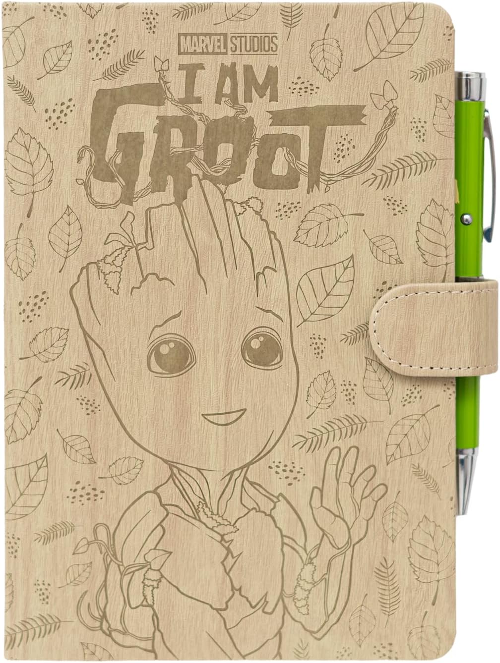 Grupo Erik Marvel I Am Groot Premium A5 Notebook With Projector Pen | Notebooks A5 | Notepads A5 | A5 Notepad | Marvel Gifts | Groot Gifts | Marvel Merchandise | Matvel Gifts