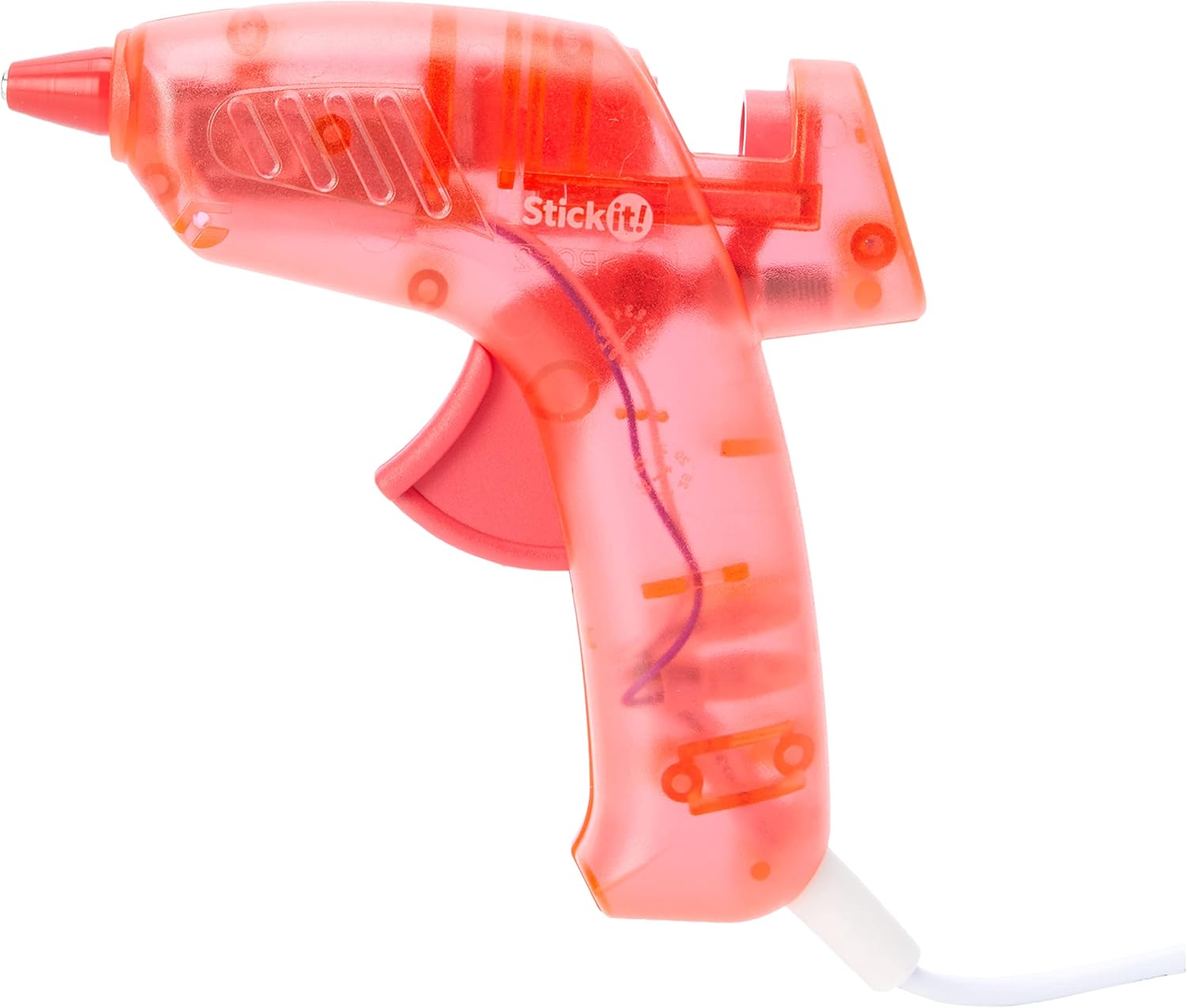 Stick It - Hot Melt Glue Gun, UK Plug, Red, Including 2 Clear Glue Sticks, Dries Transparent, Hot Glue Gun Craft Tool For Card Making, Scrapbook Accessories, Crafting, Hobbies, School Supplies