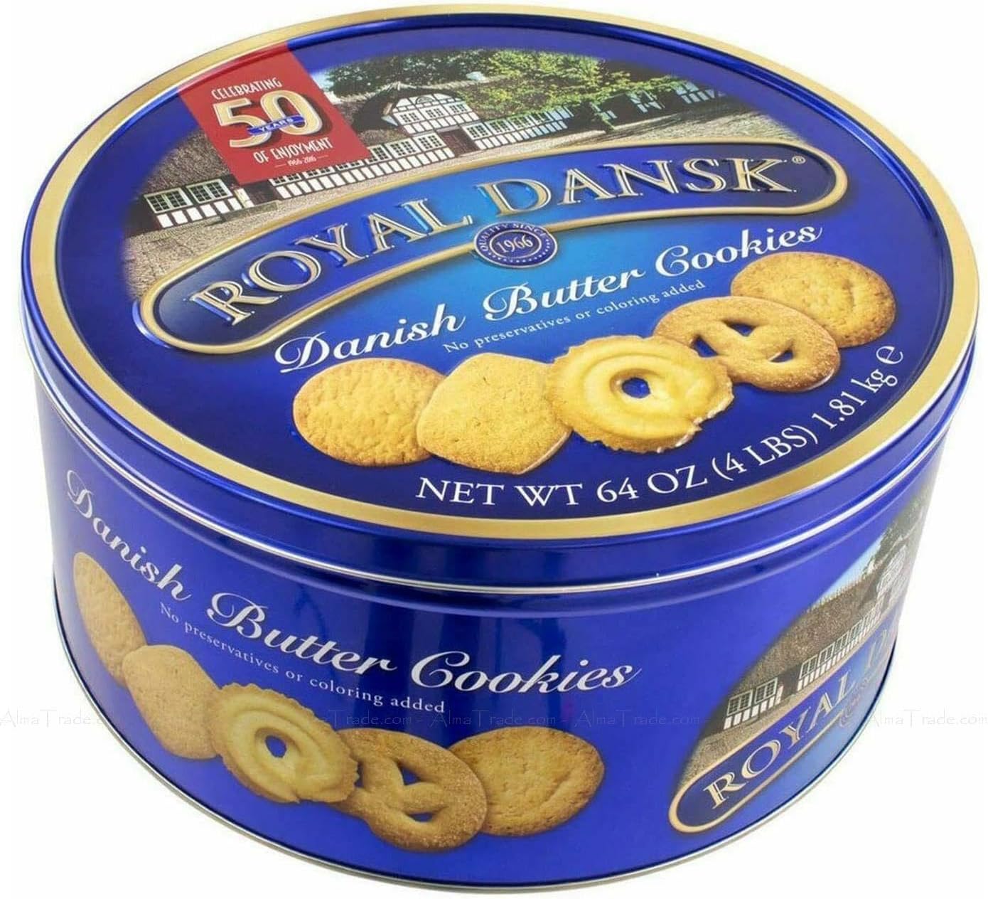 Royal Dansk Kelsen Danish Baked Pure Butter Cookies Biscuit Large Tin Pack 1.8kg