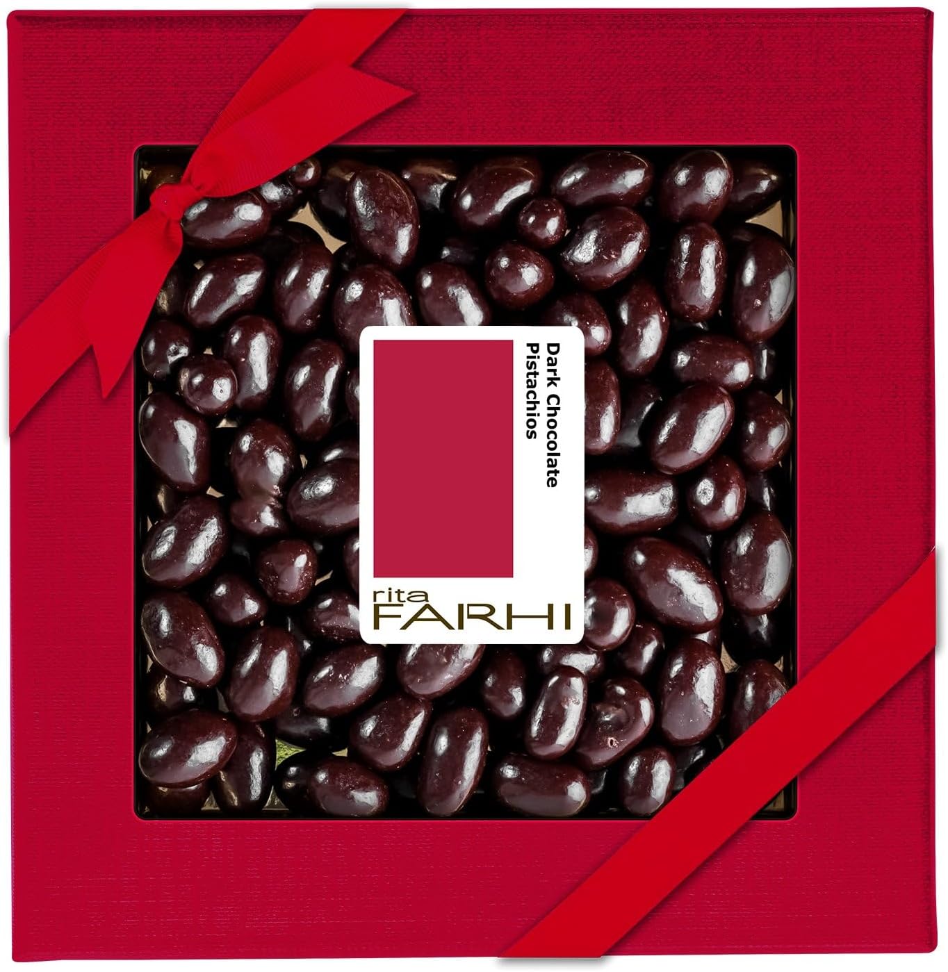 Rita Farhi Box of Luxury Belgian Dark Chocolate Pistachios 210 g - Palm Oil Free Recipe