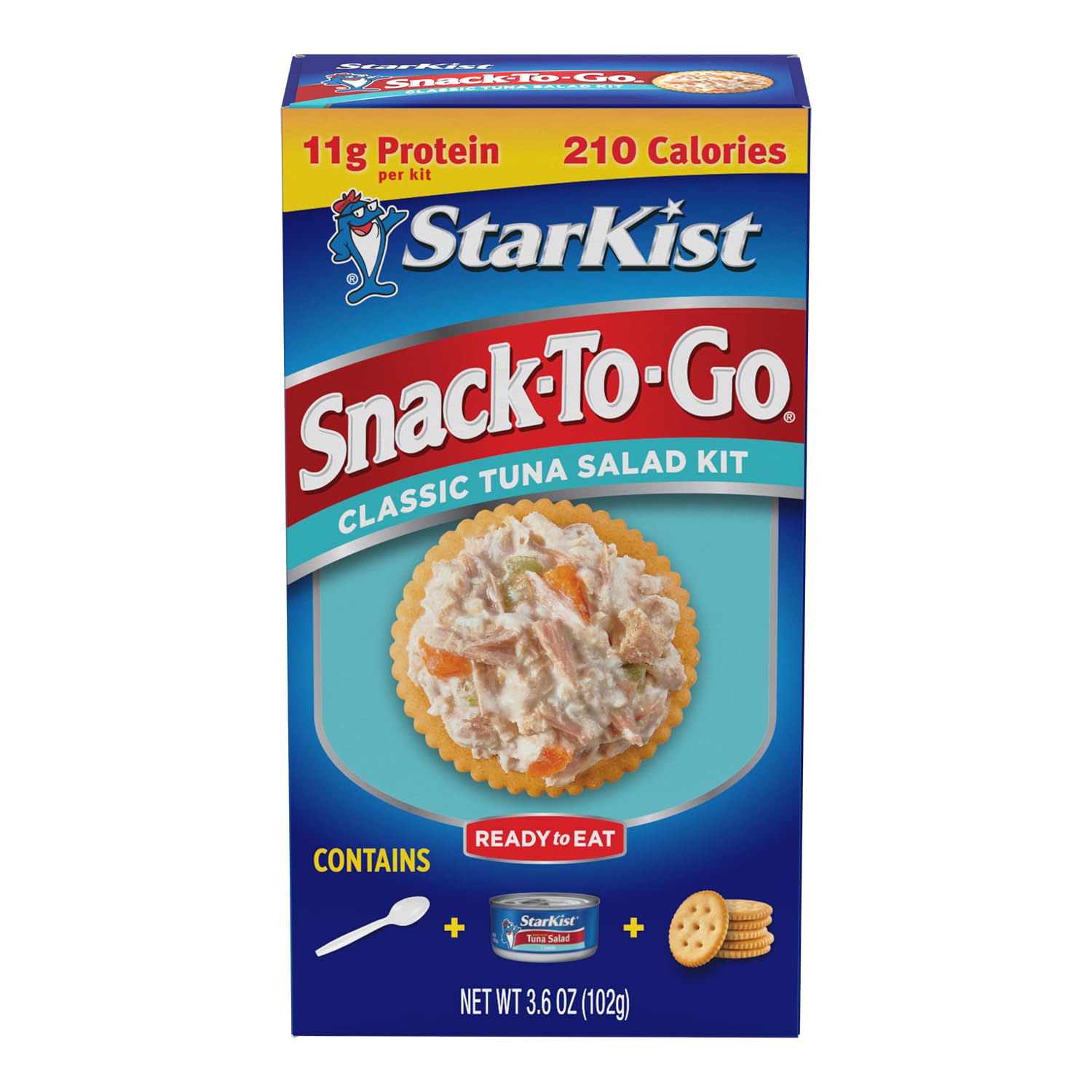 StarKist Snack-To-Go Ready to Eat Meals Tuna Salad Kit, 3.6 oz (1 Pack) Classic Tuna Salad with Crackers Kit