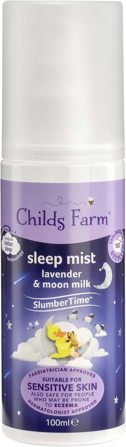 Childs Farm SlumberTime Sleep Mist, Calming Lavender & Moon Milk | Suitable for Dry, Sensitive Skin, 100ml