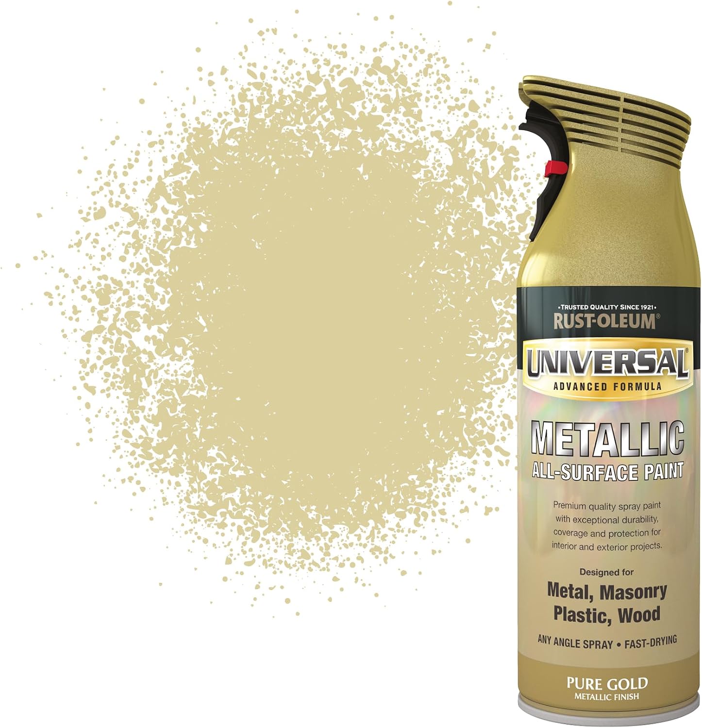 Rust-Oleum 400ml Universal Metallic Spray Paint - Pure Gold