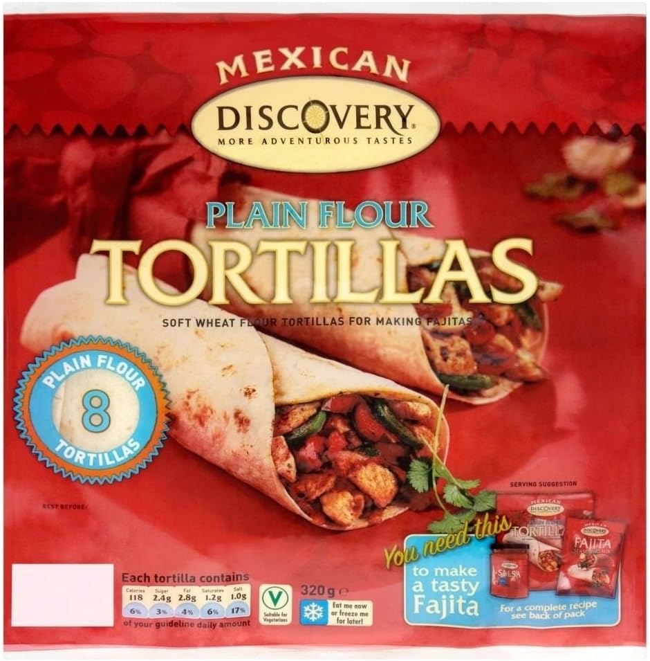 Santa Maria Mexican Plain Flour Tortillas (8 per Pack) - Pack of 6