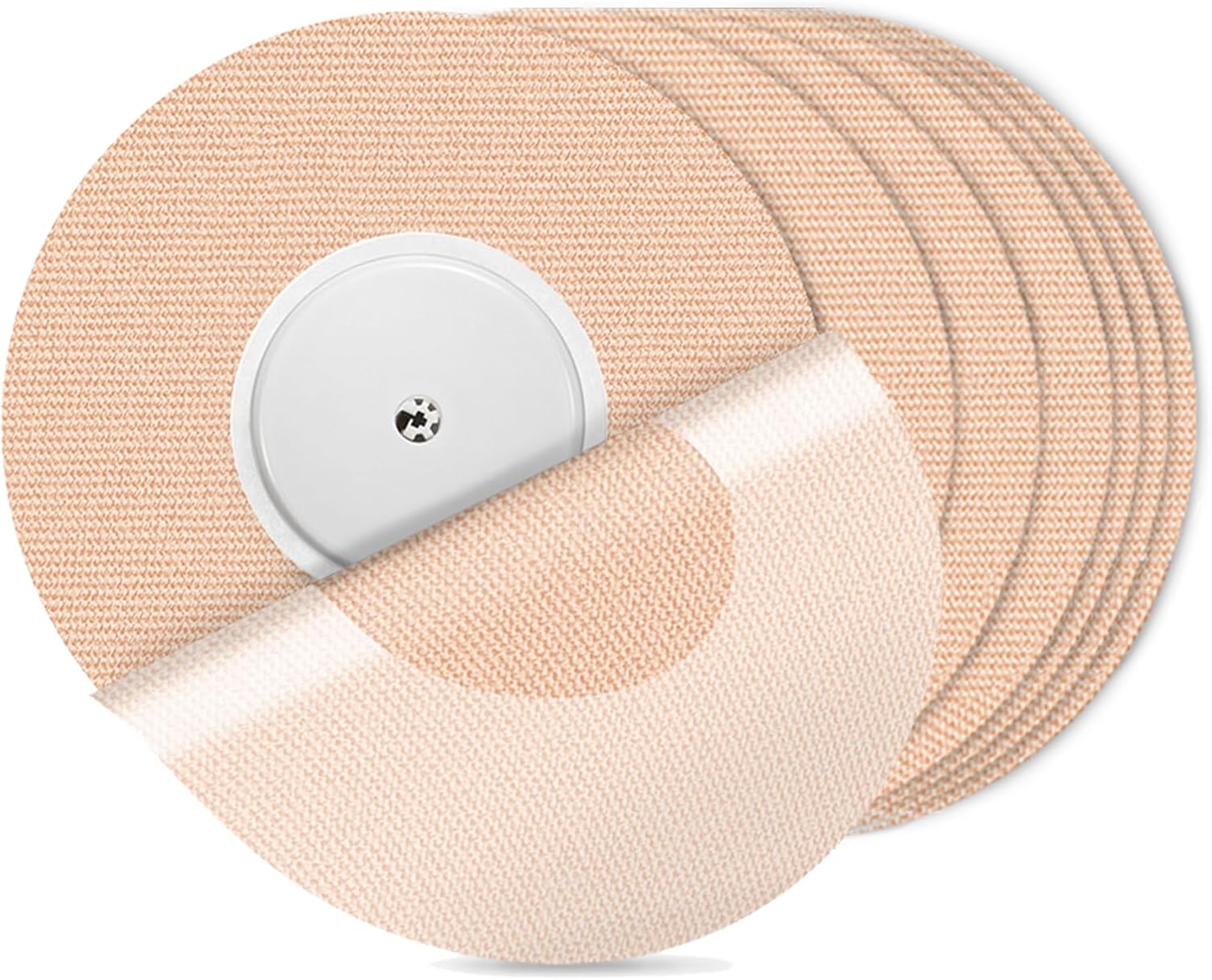 25pack Waterproof Freestyle Libre 2 Plus Sensor Covers for Libre 1/2/3 Sensor Covers 14 Days Beige Adhesive Patches for Lingo Biosensor Covers CGM Overpatch Tape Without Hole