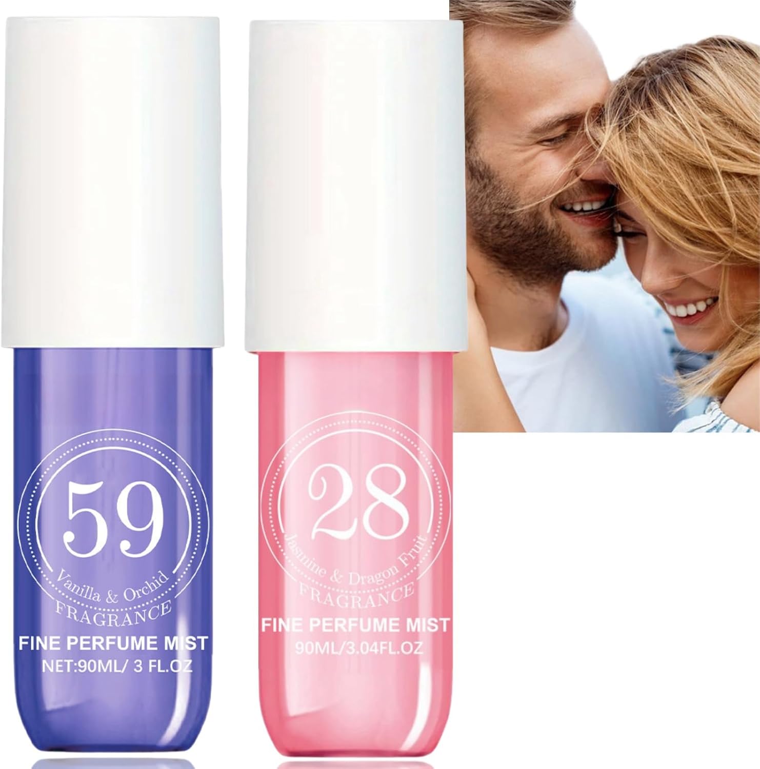 2pcs Brazilian Parfum Fragrance Spray,Hair Perfume for Women,Fruity Body Spray Body Sp-lash Women,Hair and Body Fragrance Mist,Long Lasting Perfumes for Women,Fruity and Floral Body Mist#28,#59