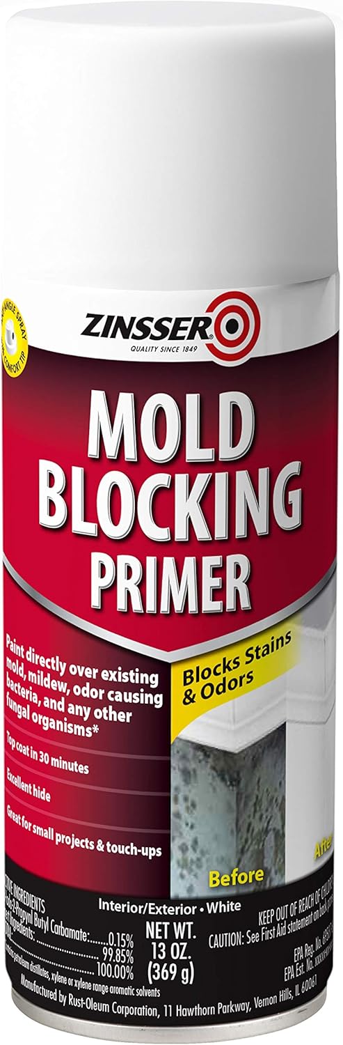 Rust-Oleum Zinsser 287512 Molding Blocking Spray Primer, 13 oz, White