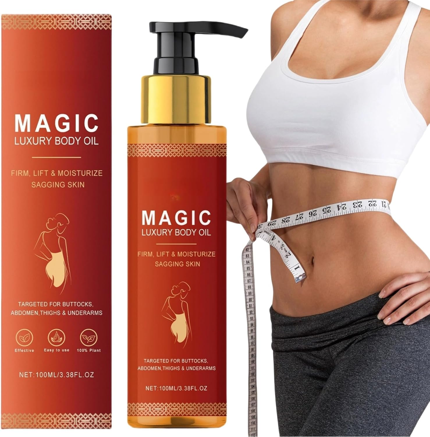 Magic Firming Body Oil,Compact Body Oil,Magic Luxury Bo-dy Oil,Skin Tightening Oil for Women,Firming Body Lotion to Reduce Finelines,Plumping Moisturizing Body Firm-ing O-il for Smooth,Radiant Skin