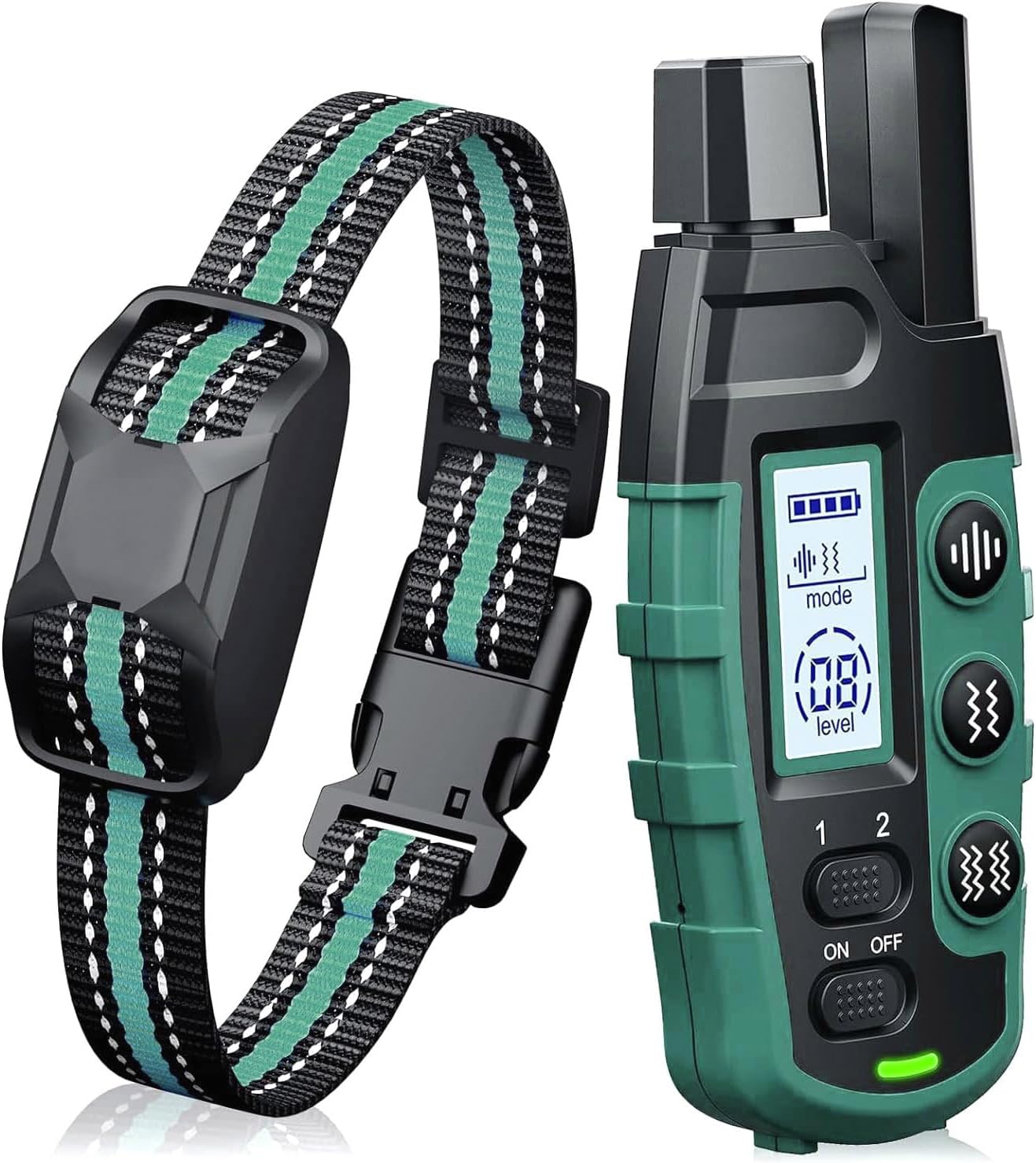 Dog Training Collar with 3300Ft Remote Range, 3 Training Modes Sound/Vibration/Strong Vibration, Security Lock IP67 Waterproof & Rechargeable, Anti Barking Collar for Large Medium Small Dogs