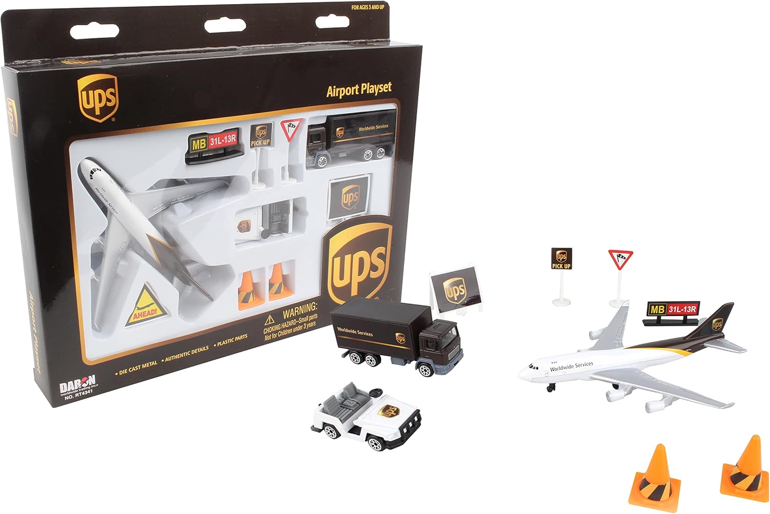 Daron UPS Airport Playset, Brown
