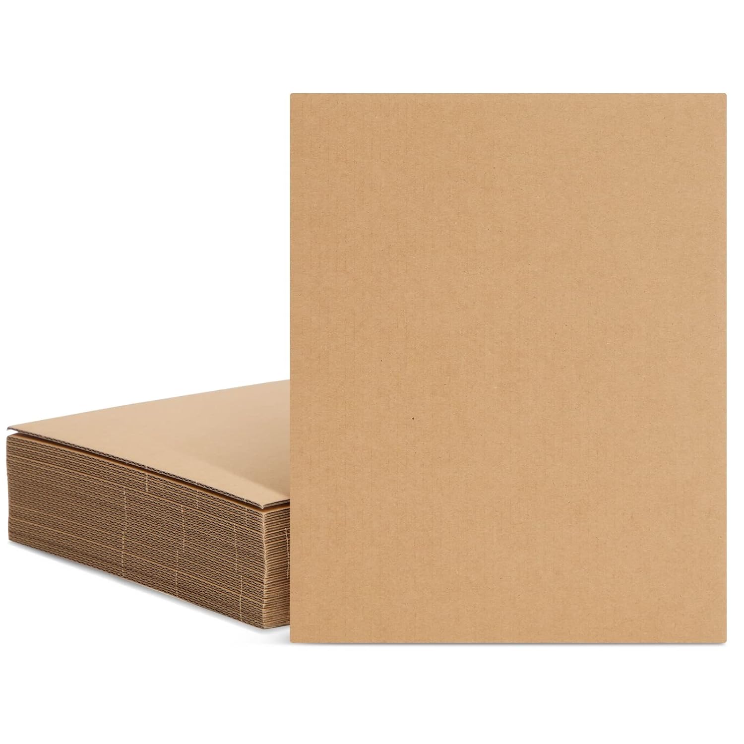 Juvale 25 Pack Corrugated Cardboard Sheets 8 x 10.2 Inches - 2mm Thick Cardboard for Crafts, Packing, Shipping, Moving, Mailing, DIY Art & Classroom Projects
