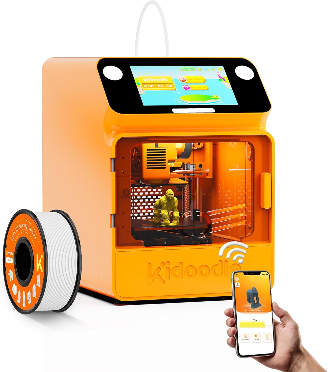 3D Printer for Kids, Safe for Children, ToyBox 3D Printer, STEM Learning Mate, Wi-Fi & App Control, Weekly Update Toy Library, Touch Screen, Mini Size, Easy Setting/One Click to Print