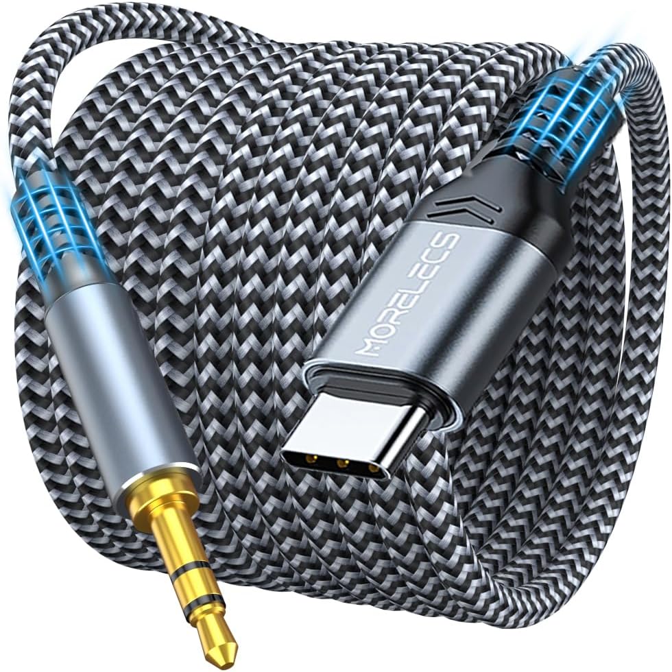 USB C to 3.5mm Audio Aux Cable 3.3FT - Aux to USB C for Car Stereo