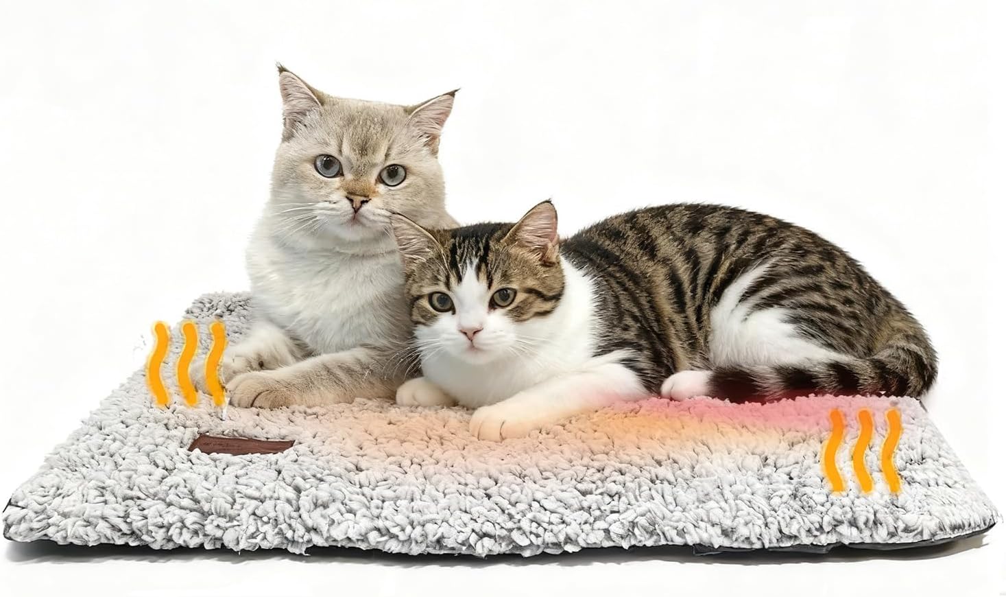 MORA PETS Self Heating Cat Bed Washable Heated Cat Blanket Washable Warming Pet Pad Electric-Free Heat Bed Puppy Cushion Thermal Dog Bed Mat Non-Slip 74 x 47cm