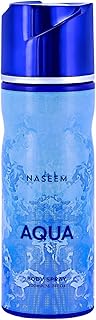NASEEM Aqua Alcohol Free Body Spray with Hesperidic Ambery Scent Men's & Women’s Fragrances 6.8 Fl Oz