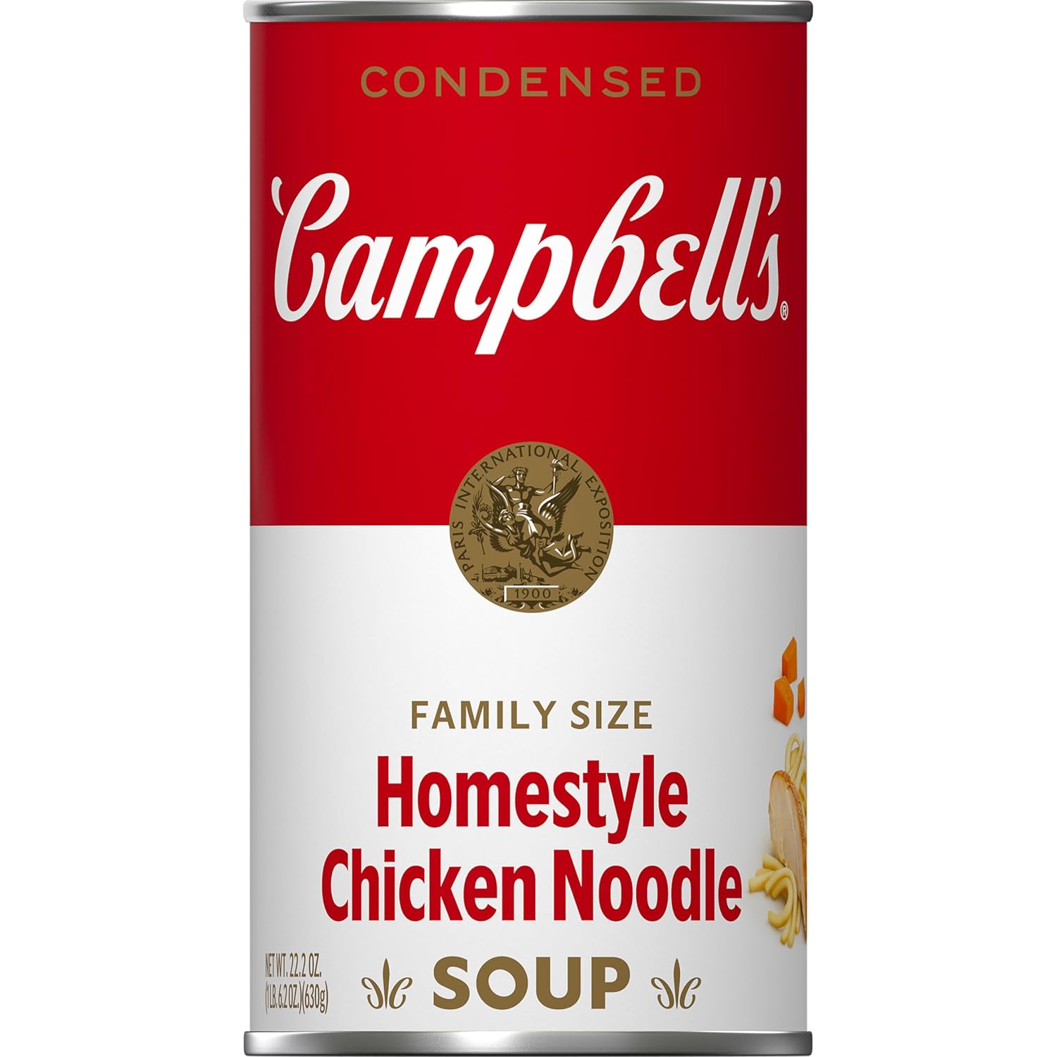 Campbell’s Condensed Homestyle Chicken Noodle Soup, 22.2 oz Family Size Can