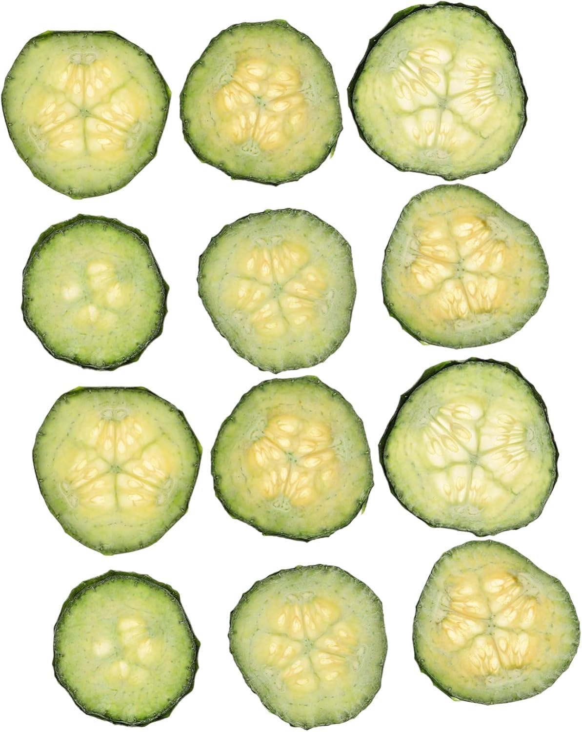 Zerodeko 12pcs Dried Cucumber Slices for DIY Crafts Natural Vegetable Specimens for Scrapbooking Nail Art and Jewelry Design for Molds and Photo Props