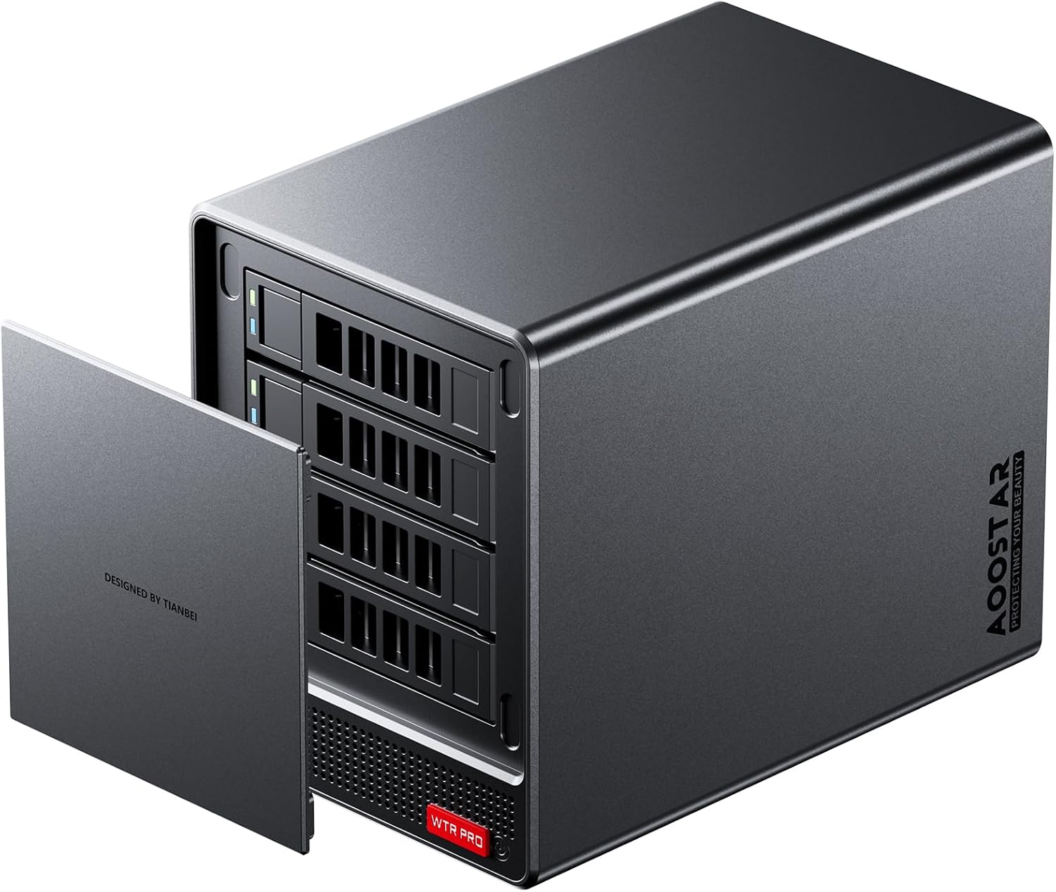 WTR PRO AMD Ryzen 7 5825u 4 Bay NAS Mini PC, NO RAM NO SSD, 4K HDMI, 2 * M.2 NVMe Slots, 2.5/3.5 SATAx 4 Storage (Up to 4 * 22TB)