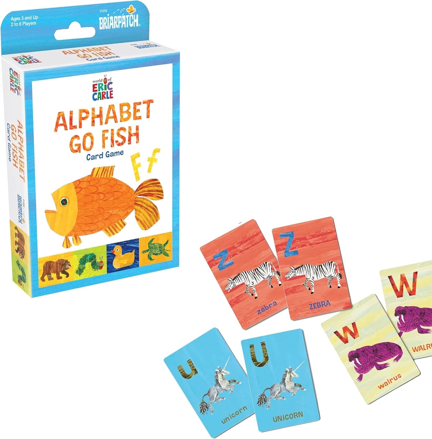 Briarpatch, World of Eric Carle Alphabet Go Fish Card Game, Featuring The Very Hungry Caterpillar, Preschool Learning For Kids