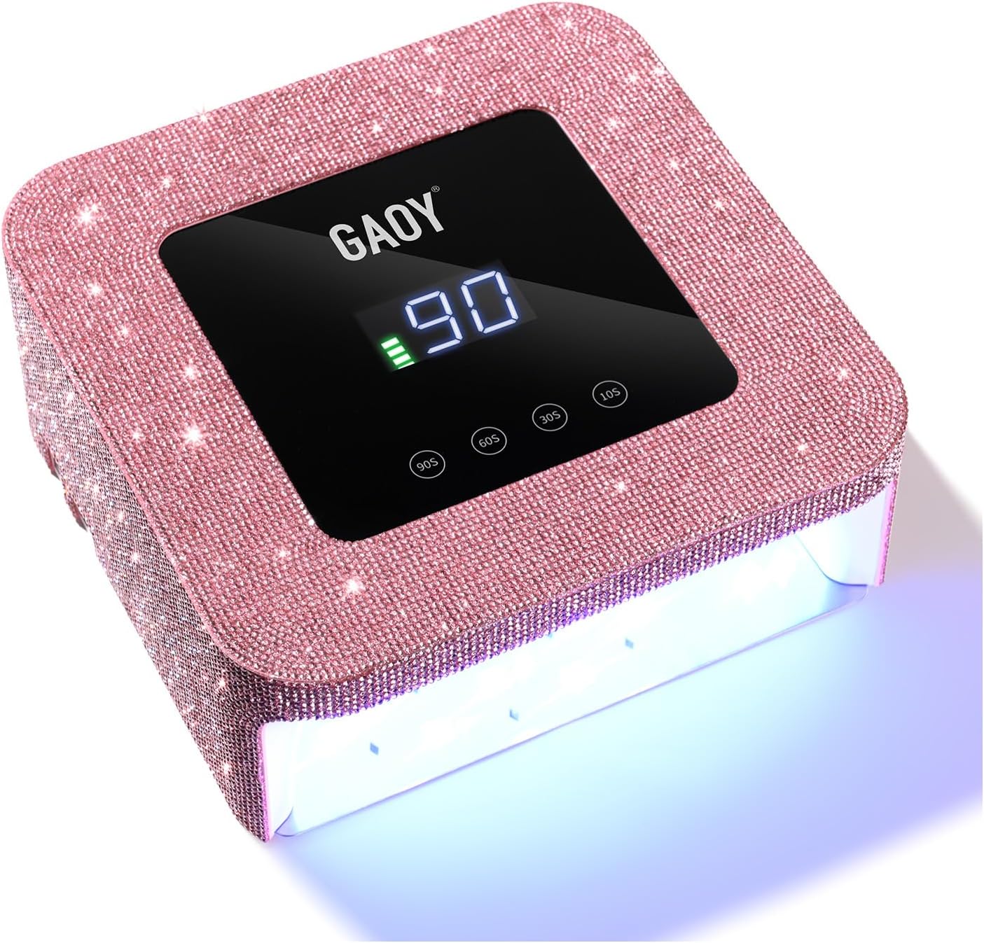 GAOY Cordless UV LED Nail Lamp for Gel Nails, Rechargeable, Pink Diamond