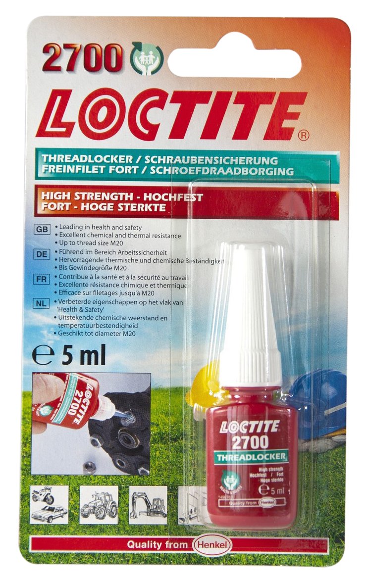 Loctite Henkel 2700/5/1 Health and Safety Threadlocker, High Strength, 5 mL