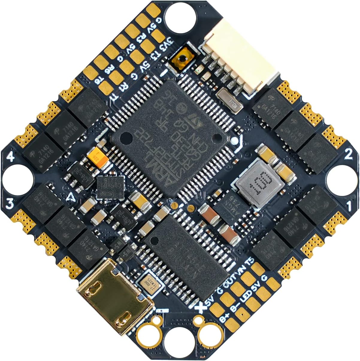 BETAFPV F722 35A 2-6S AIO Brushless Flight Controller V2 with BLHeli_32 ESC No RX with ICM42688 Gyro 16MB BlackBox for 4-5'' Drone Quadcopters