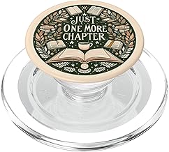 Just One More Chapter Bookish Book Reading Beige PopSockets PopGrip for MagSafe