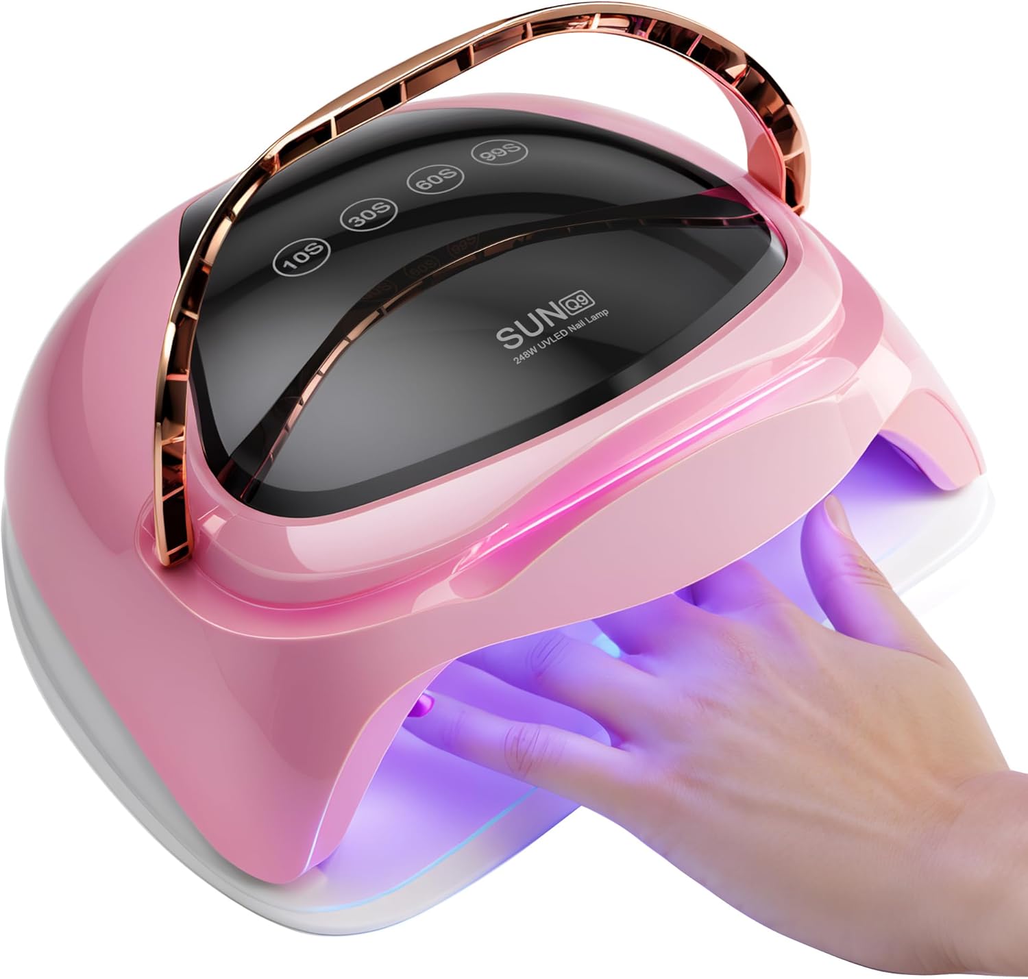 248W UV LED Nail Lamp, Nails Dryer for Gel Nail Polish, Fast Curing with Automatic Sensor 4 Timers and LCD Display Gift for Women and Girls