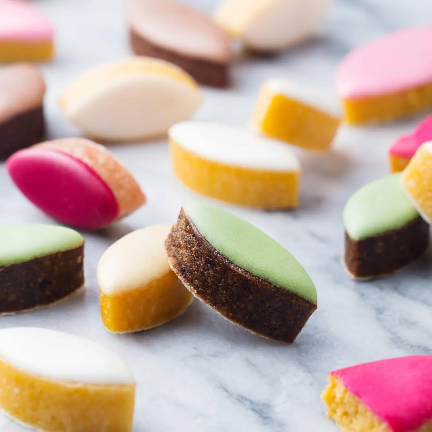 Andy Anand Calissons de Provence| Handcrafted Soft Almond Paste Candy | 5 Assorted Flavors with Candied Melons & Orange | Flown Fresh from France Authentic French Import Divine Taste (28Pcs 12.3 Oz)