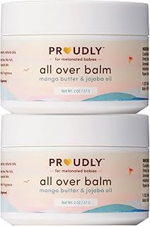 PROUDLY All Over Balm by Gabrielle Union & Dwyane Wade, Helps Relieve Cradle Cap & Eczema, for Black & Brown Babies, Dry, Sensitive Skin, Frangrance Free, 2-Pack (2 oz each)