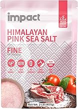 Impact Himalayan Pink Sea Salt Fine 2lb Pouch - No Additives, Rich in Trace Minerals, Non-GMO, Gluten-Free. Ideal for Keto, Fasting & Everyday Cooking. Pure Himalayan Source- Ancient Mineral Sea Salt