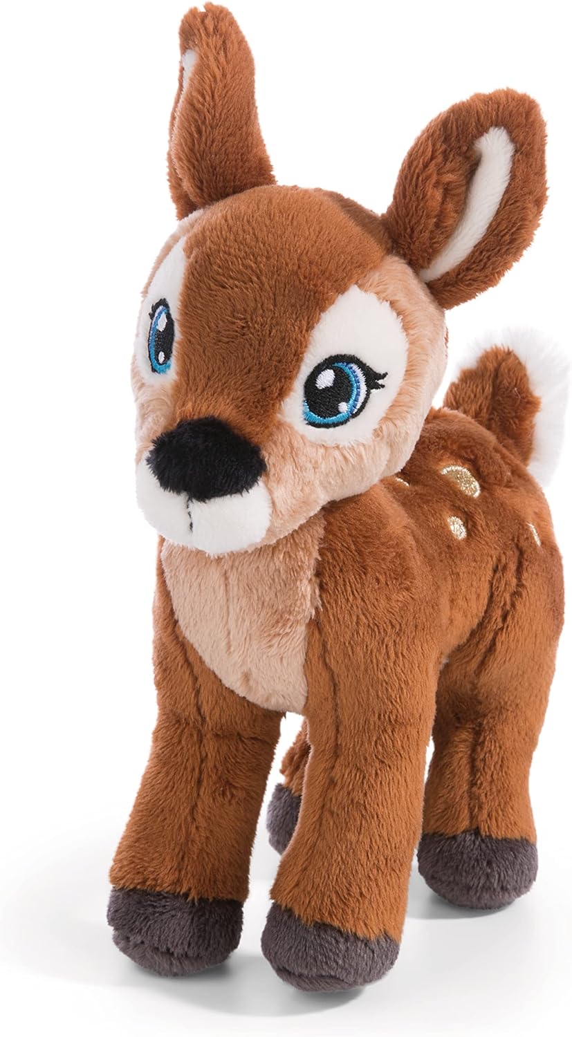 Cuddly soft toy fawn Mala Magic 17cm brown standing - Sustainable soft toy made of soft plush, cute soft toy to cuddle and play with, for children & adults, great gift idea