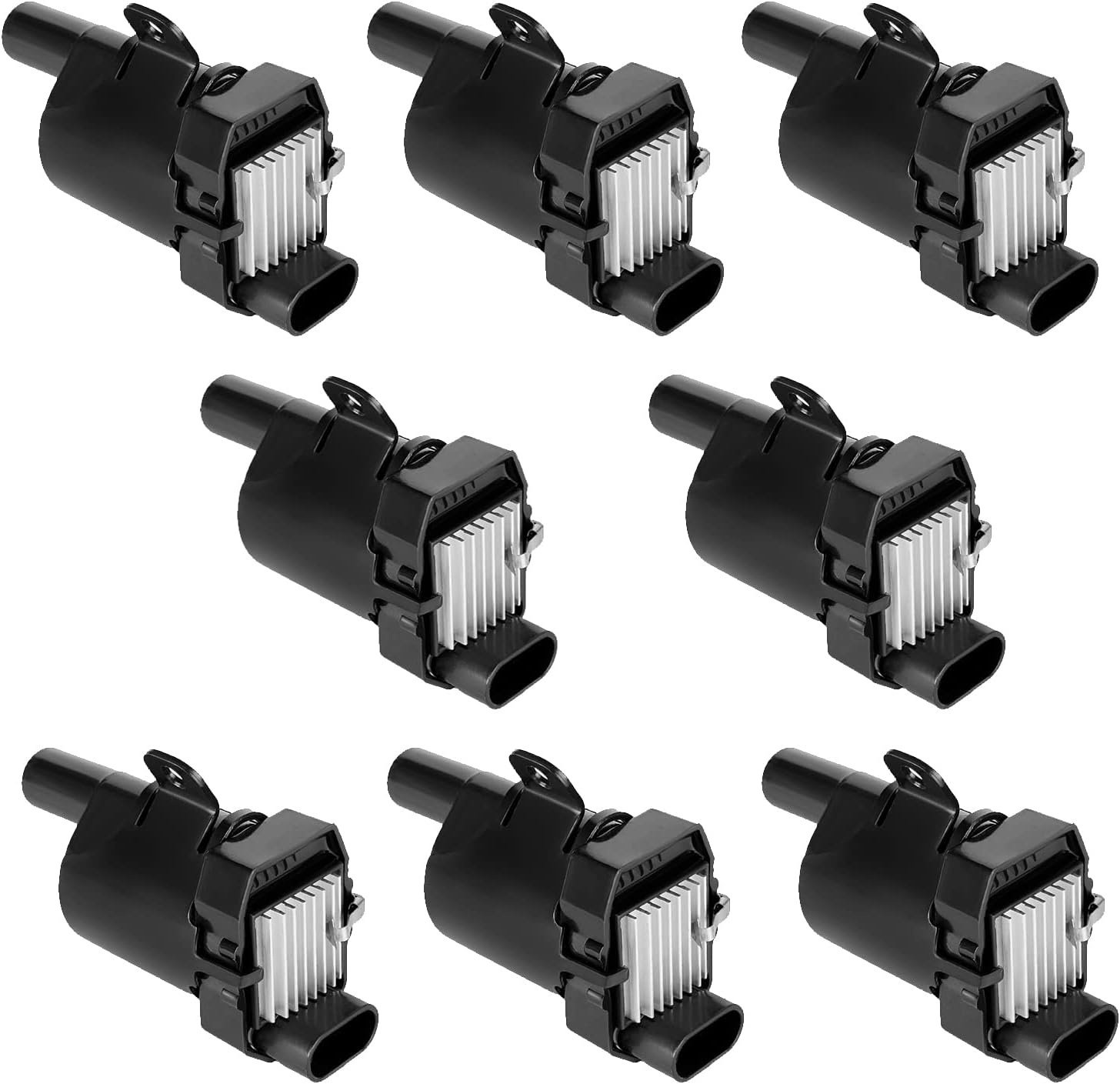 Set of 8 Round Ignition Coil Pack for V8 5.3 6.0 Chevy Silverado 1500 2500 Tahoe Suburban Express GMC Sierra Yukon XL Savana Escalade 2000 2001 2002 2003 2004 2005 2006 Coils Replaces# UF262 D585