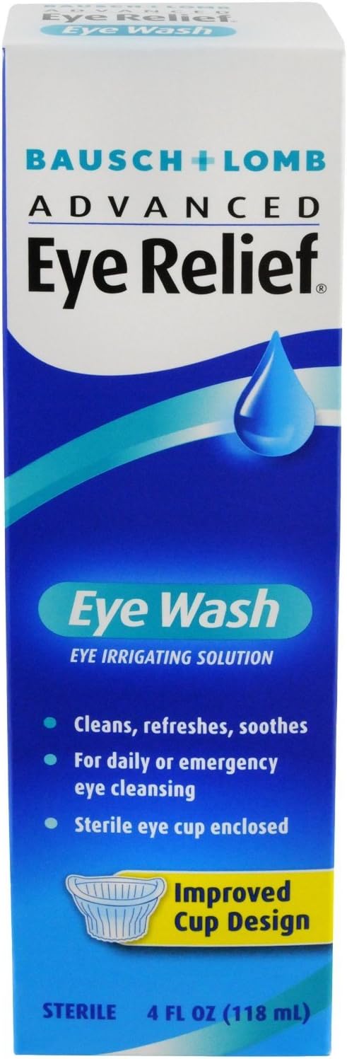 Advanced Eye Relief Eye Wash Rinse Solution, 4 Fl Oz, Pack of 6
