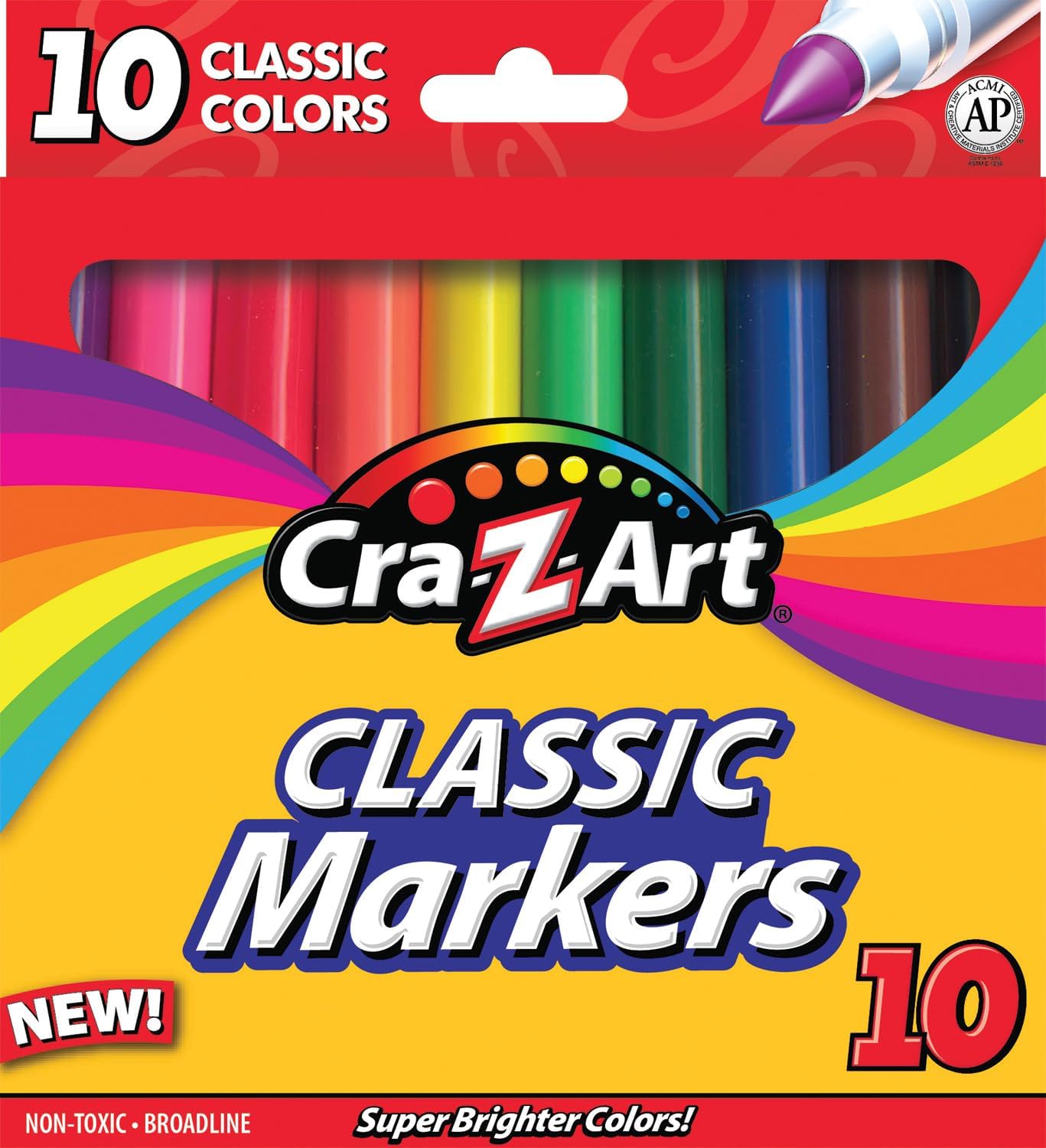 Cra-Z-Art Broadline Markers Non Washable 10 CT