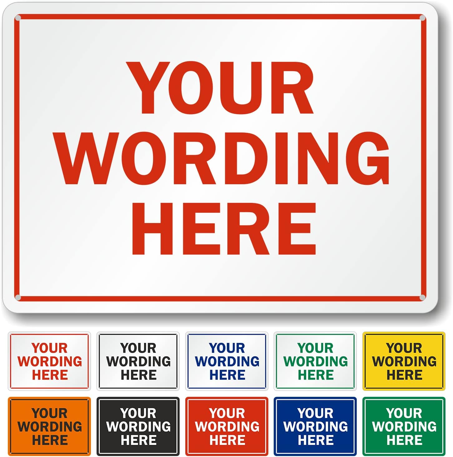 SmartSign Custom Metal Sign - 10"x14" Personalized Custom Sign for Outside, Delivery, Office, Wedding, Name, Business, AirBnB, Bar - Rust-Free 40 mil Laminated Aluminum, Made in USA