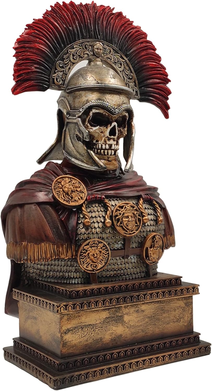 LOOYAR Roman Empire Legion Undead Centurion Warrior Resin Statue Sculpture Ornament Figurine Craft for Home Living Room Porch Decoration Office Desk Desktop Gift