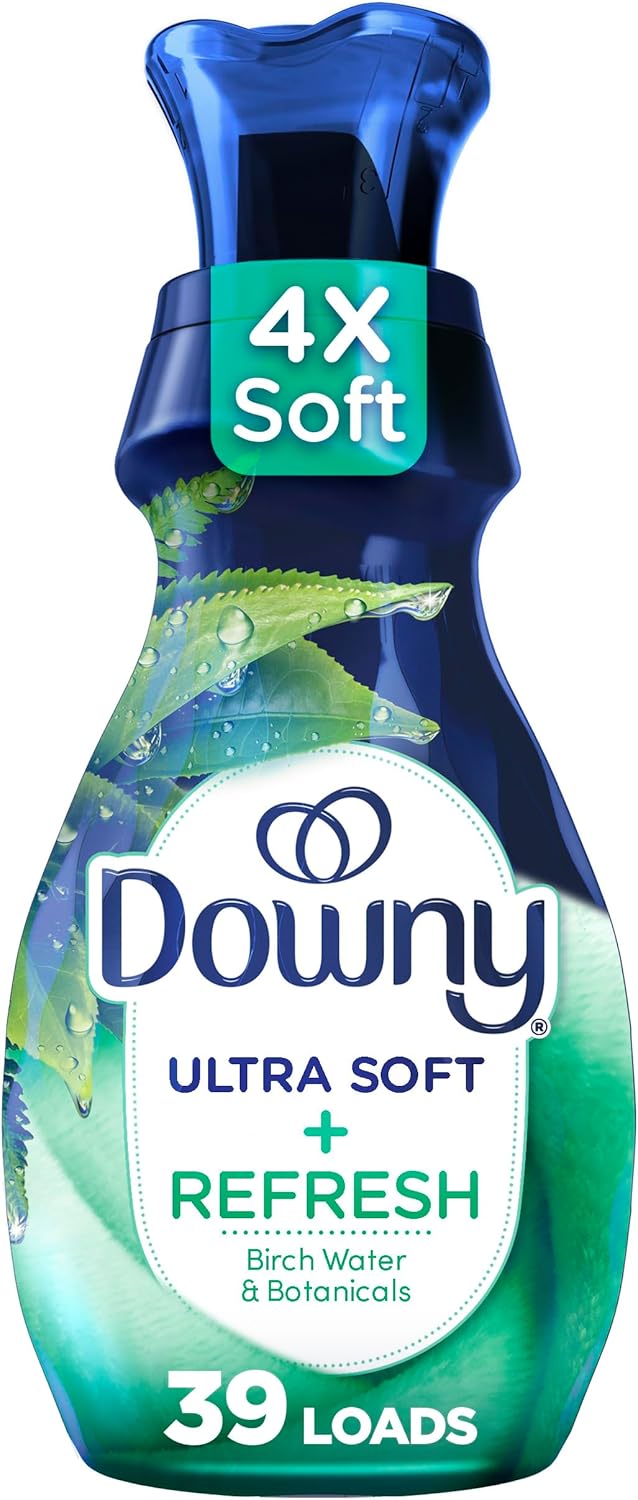 Downy Ultra Soft Fabric Softener Liquid, Refresh, Birch Water and Botanicals, 26 fl oz, 39 Loads