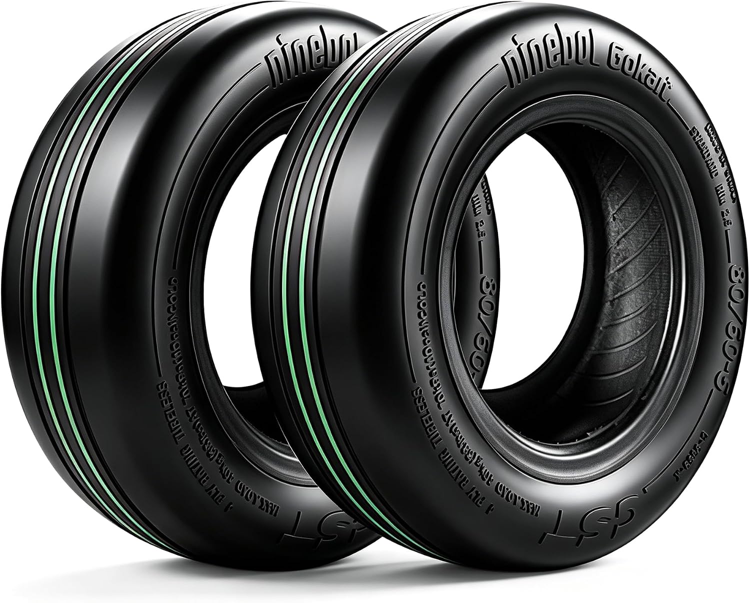 Gokart Front Wheel Tire for Compatible with Segway Ninebot Go Kart Kit/Kit2/GoKart Pro/Pro2 Replacements Kart Kit Refit Original Accessories (Front Wheel Tire 2pcs)