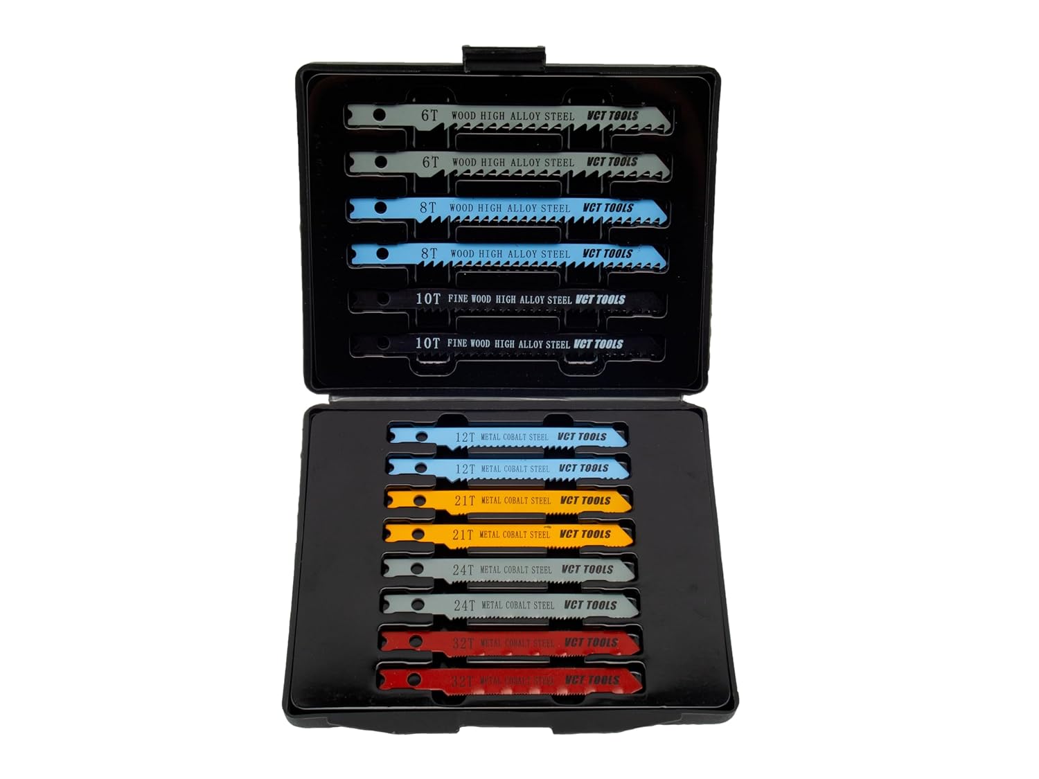 VCT 14pc Universal Jigsaw Saw Blade Set Jig Saw U Shank Jig Saw Blade