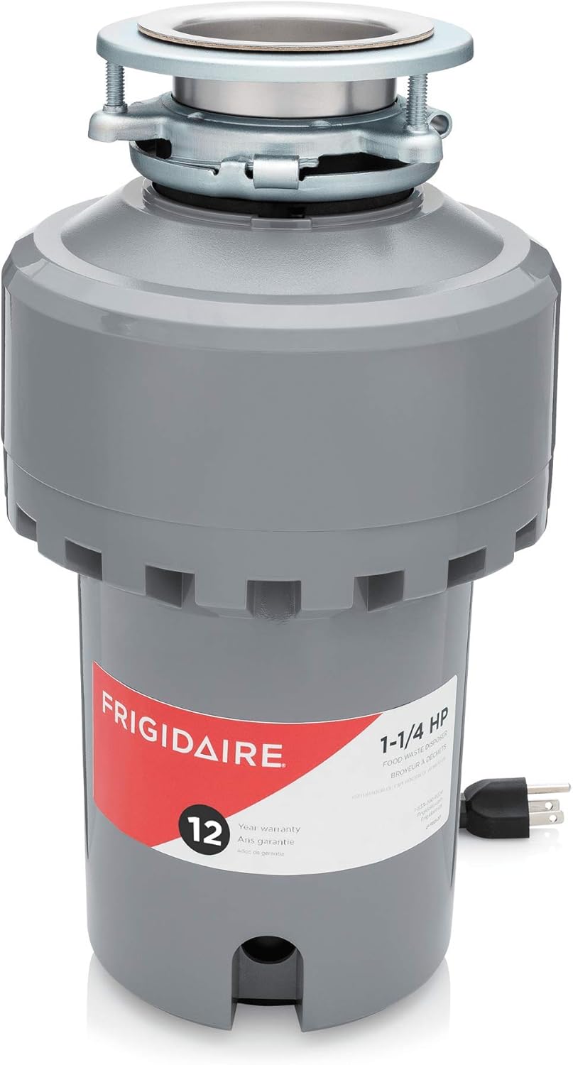 Frigidaire 1.25 HP Corded Garbage Disposal for Kitchen Sinks | FF13DISPC1