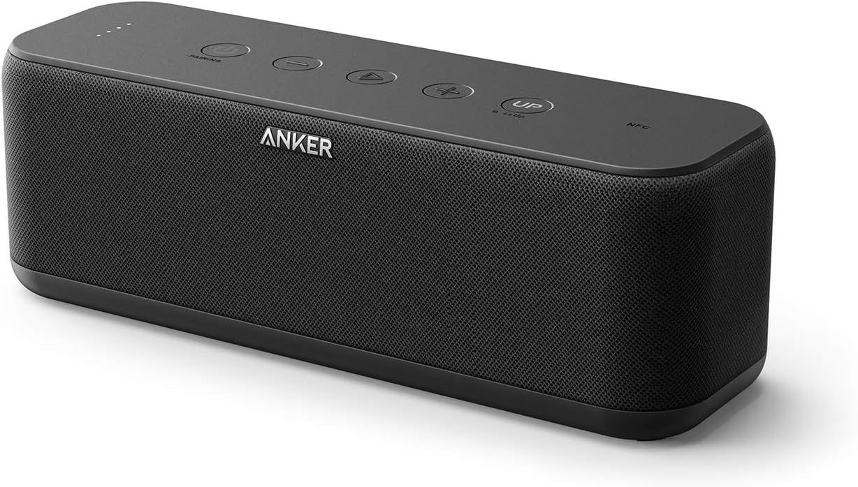 Anker Upgraded Soundcore Boost Bluetooth Speaker, Balanced Sound, BassUp, 12H Play, USB-C, IPX7 Waterproof, Custom EQ via APP, Wireless Stereo Pairing