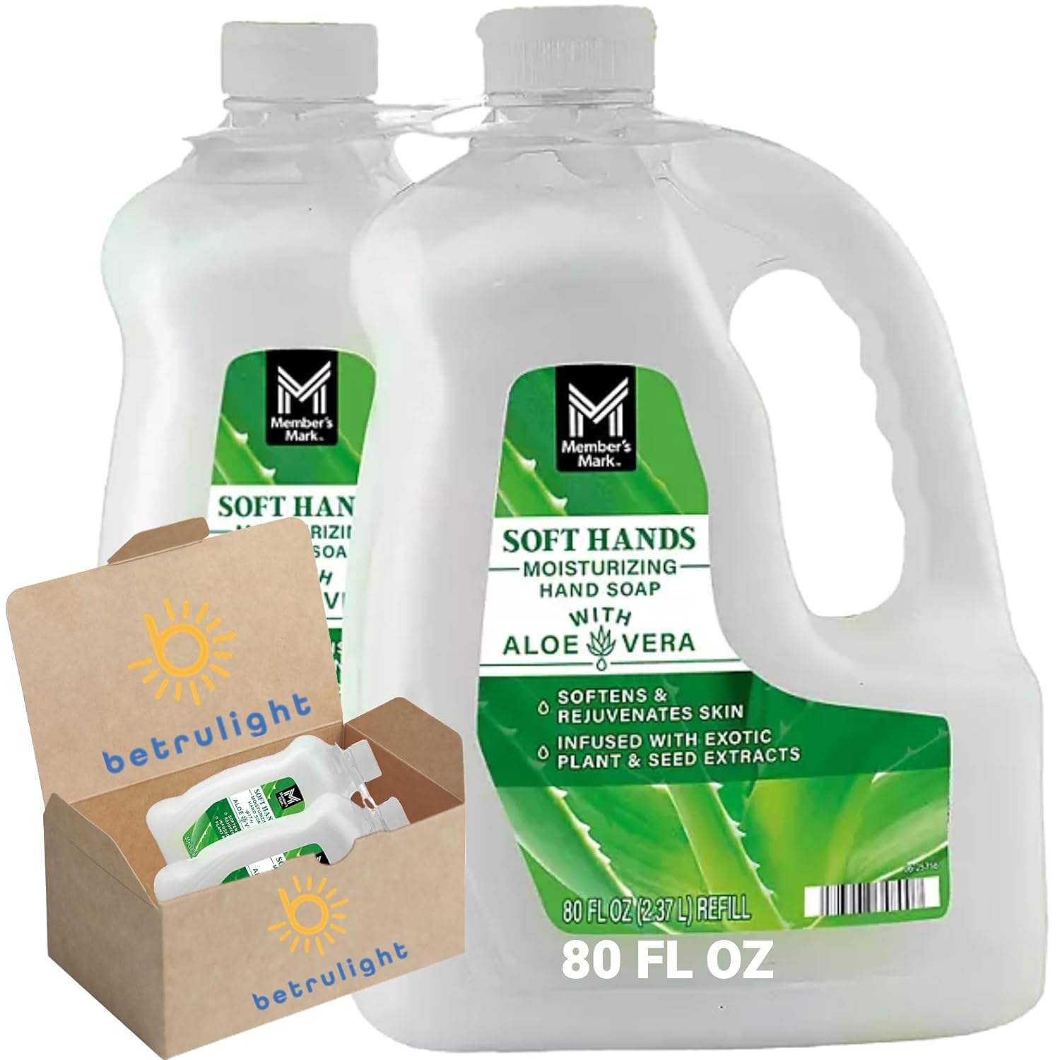 BETRULIGHT Moisturizing Hand Soap Refill, Aloe Vera (80 fl. oz., 2 pk.) Every Order is Elegantly Packaged in a Signature Branded Box!