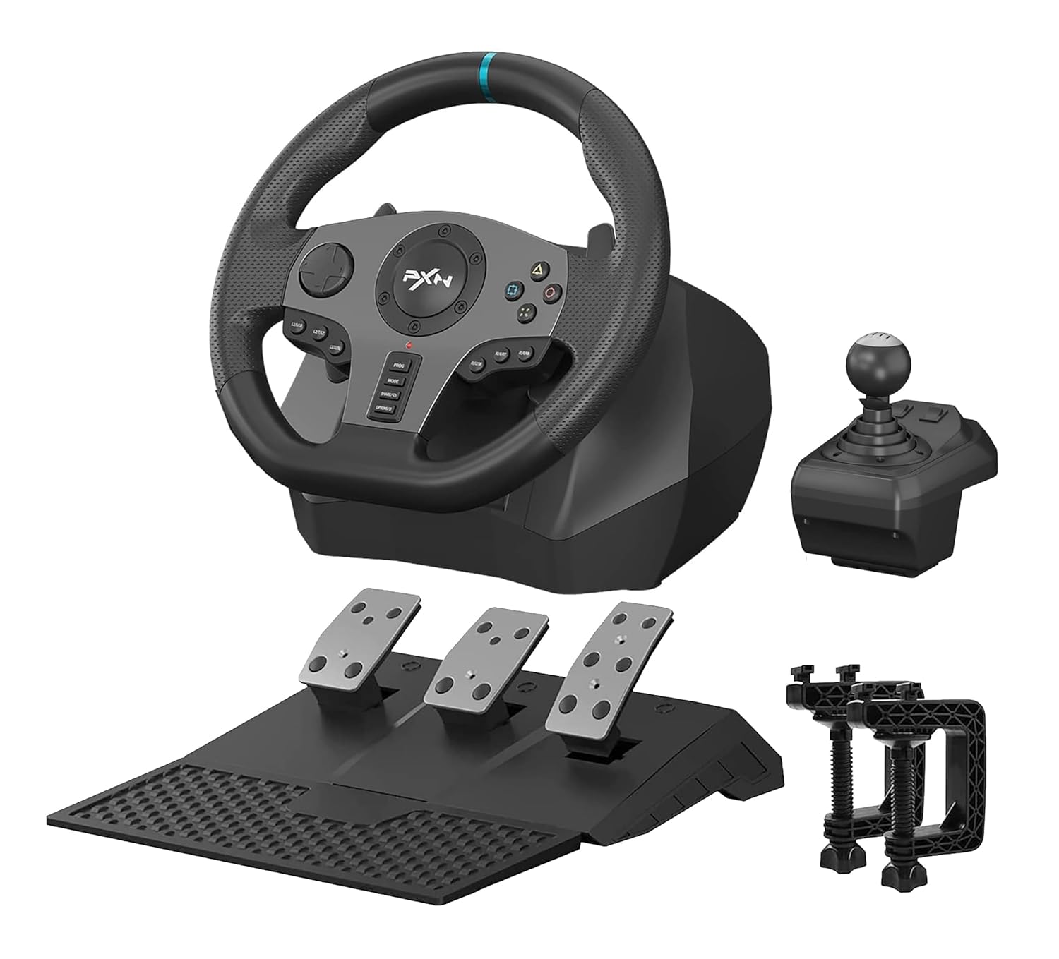 PXN V9 Racing Wheel with Pedals and Shifter 270/900 Degree Gaming steering Wheel for PC,PS4,PS3,Xbox One, Xbox Series X/S,N-Switch (NOT Support Mac/PS5)