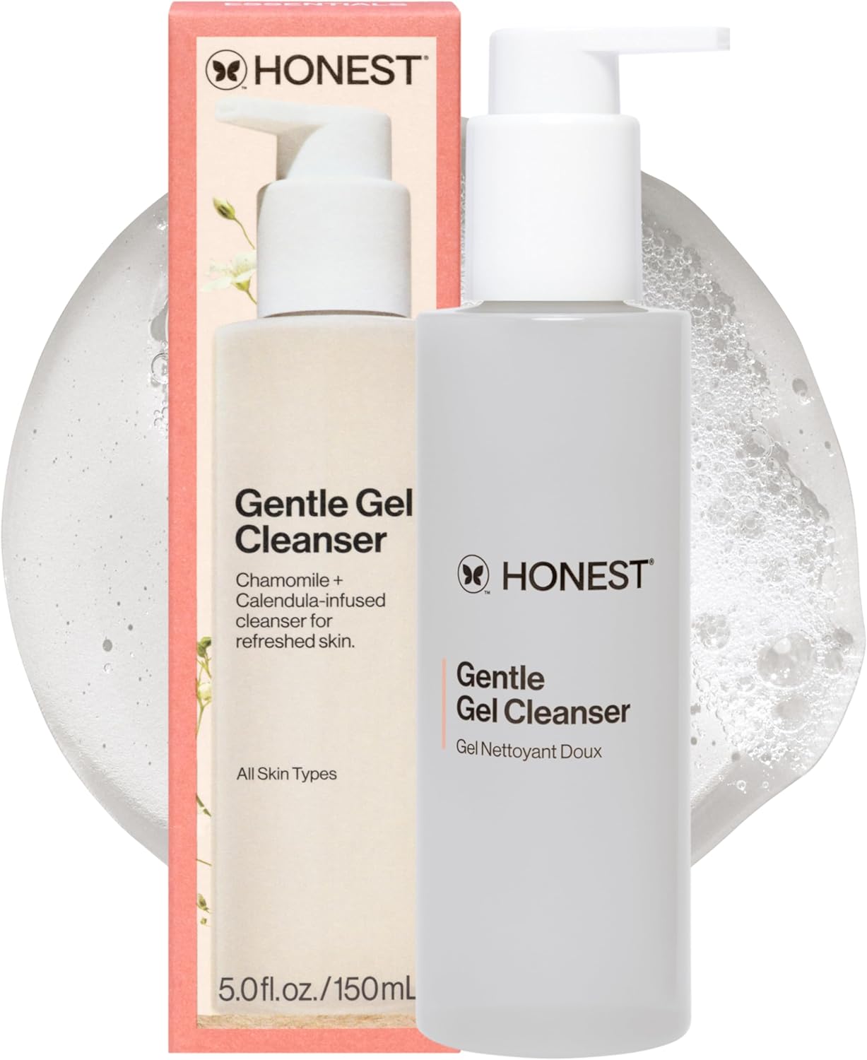 Honest Beauty Gentle Gel Cleanser with Chamomile & Calendula Extracts | Sulfate Free, Paraben Free | 5.0 fl. oz.