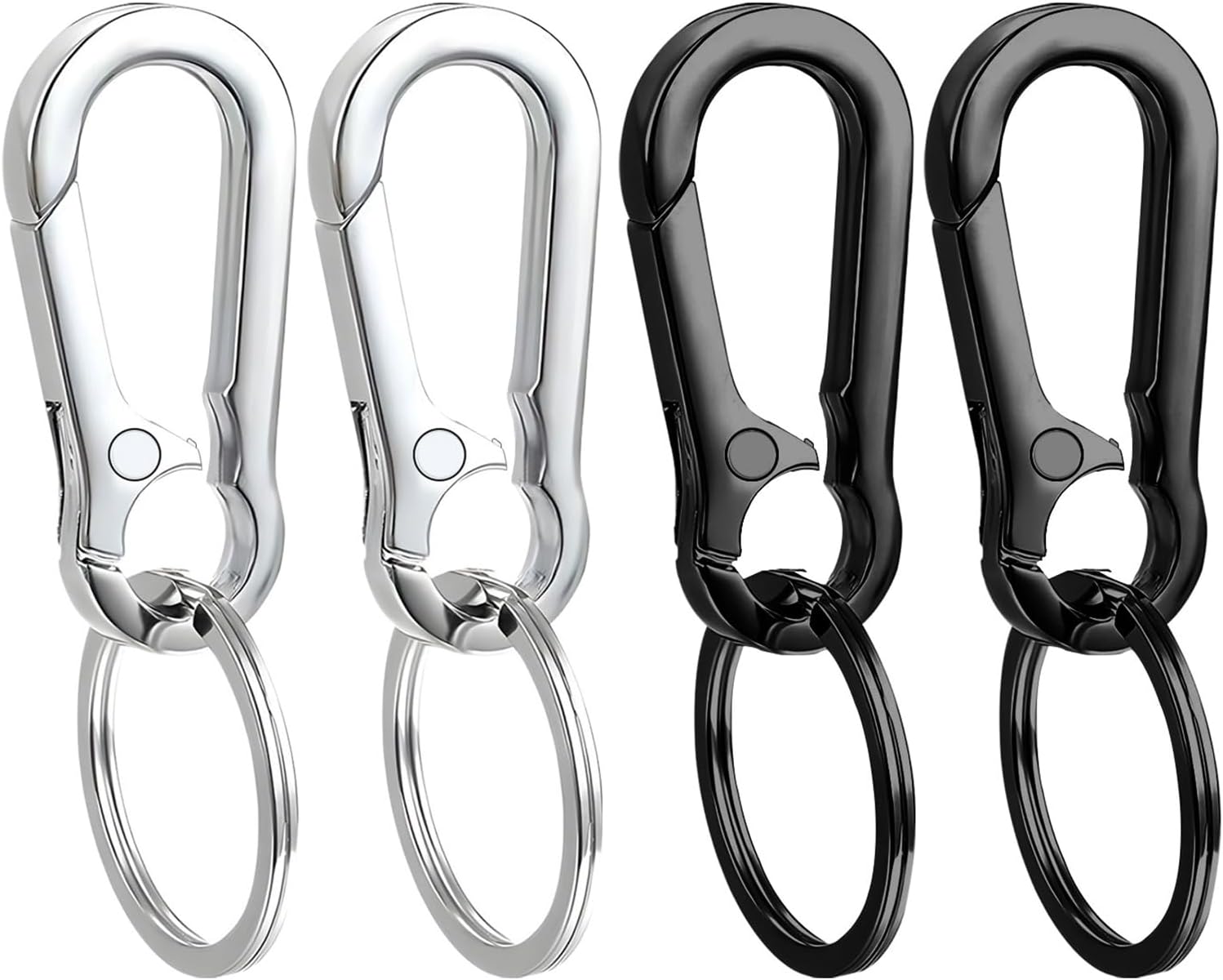 4 Pack Keychain, Metal Key Chain, Sturdy Key Ring, Key Rings Key Organizer Keychain Clip Key Chains for Men Women