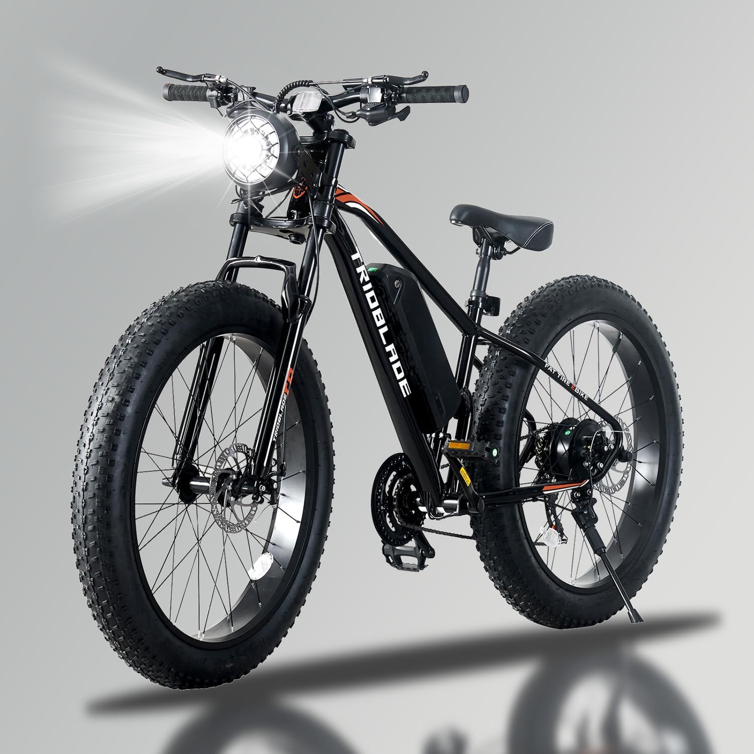 TRIOBLADE 26" Electric Bikes for Adults Fat Tire Electric Mountain Bike with 36V 10.4AH Battery&250W Motor E-bike 21Speed with LCD Display Electric Commuter Bicycle for Men and Women