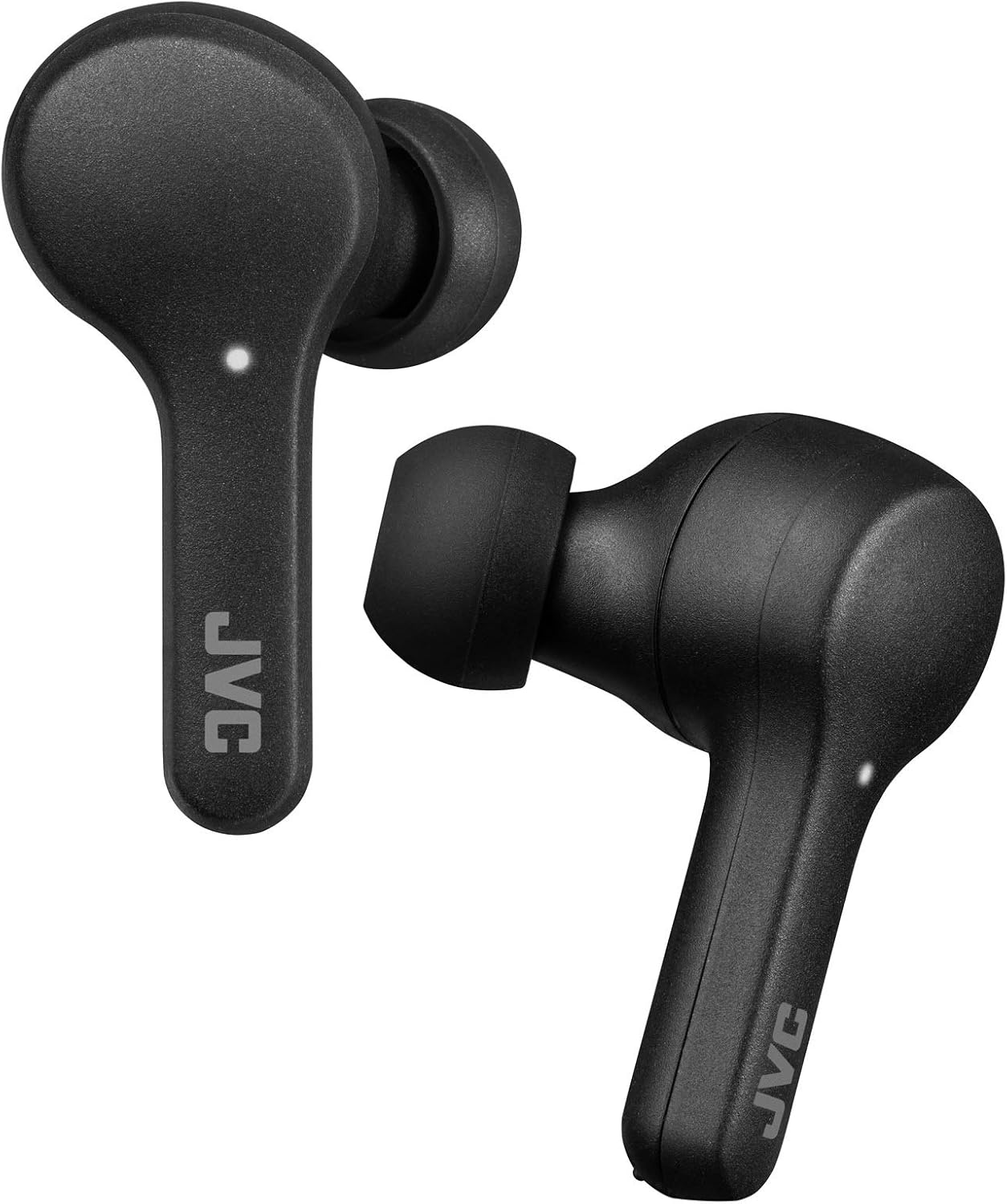 JVC Gumy Truly Wireless Earbuds Headphones, Bluetooth 5.0, Water Resistance(IPX4), Long Battery Life (up to 15 Hours) - HAA7TB (Black), Small