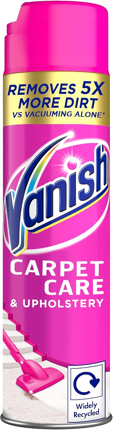 Vanish Oxi Action Upholstery & Carpet Cleaner, Stain Remover Foam for Large Area Cleaning, 600ml | Spring Flowers Fragrance | Cleans and Freshens your Carpet